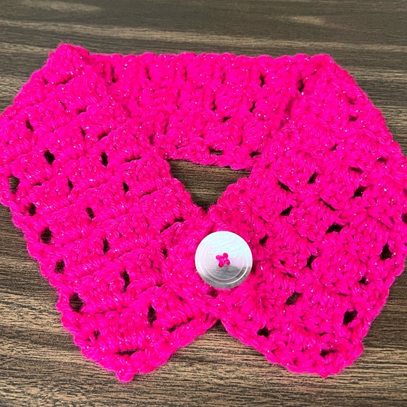 Accessories Handmade Crocheted Hot Pink Neck Warmer Poshmark